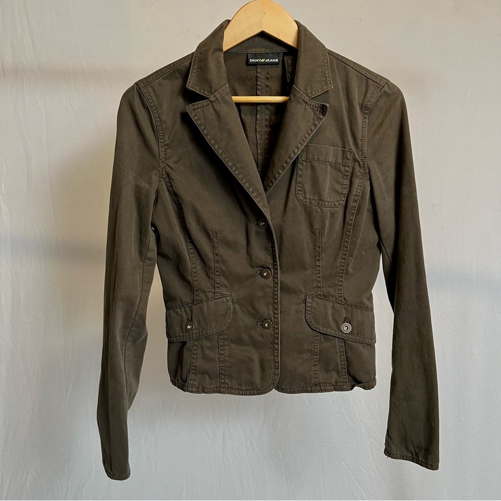 women's brown dkny jacket